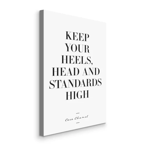 Canvas Typografische inscriptie van Coco Chanel