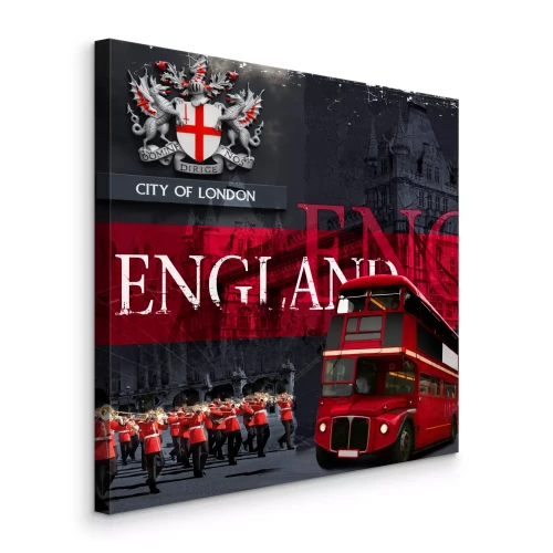 Canvas Militaire parade met een bus