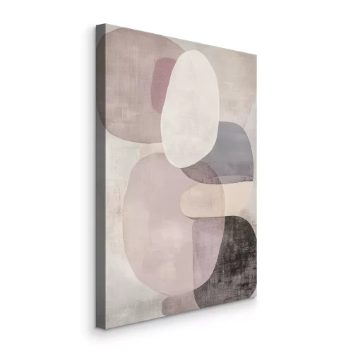 Canvas Ovale vormen in gedempte kleuren