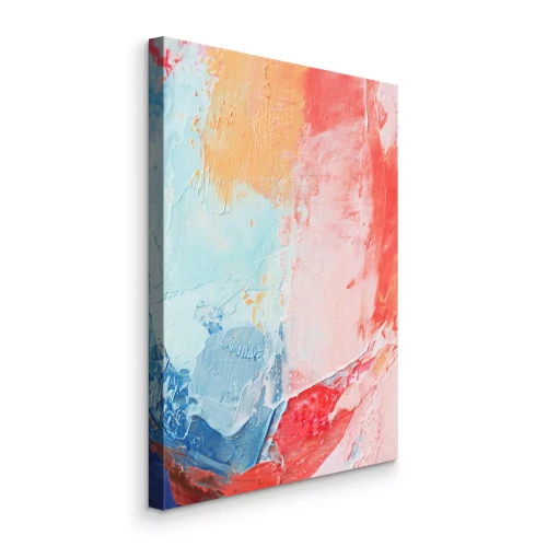 Canvas Een schilderachtige explosie van kleuren in een artistieke stijl