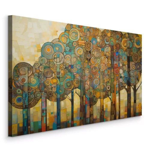 Canvas Mozaïekbos geïnspireerd op het werk van Klimt