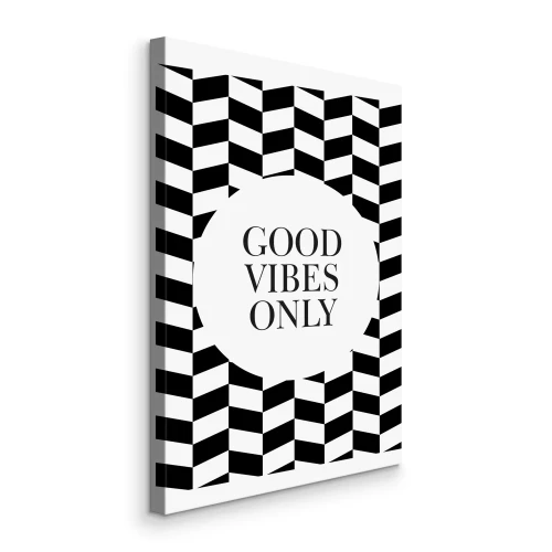 Canvas Optimistische geometrische boodschap