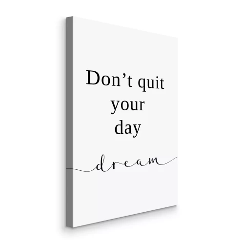 Canvas Inscriptie over dromen in een decoratieve stijl