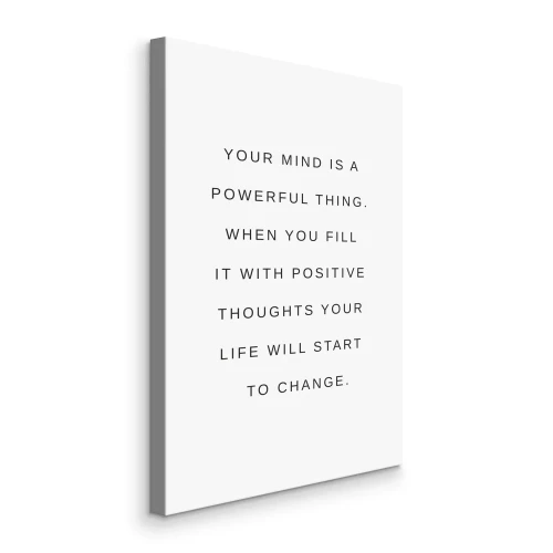 Canvas Typografisch citaat over optimisme