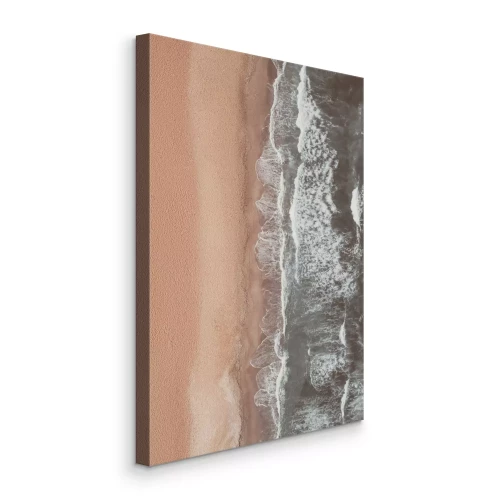 Canvas Zeekustlijn van bovenaf