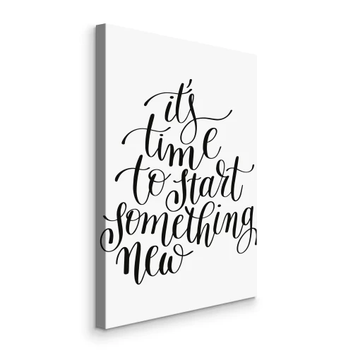 Canvas Motiverende inscriptie: tijd voor verandering