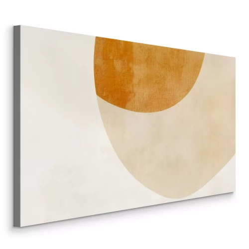 Canvas Afgeronde vormen in warme kleuren