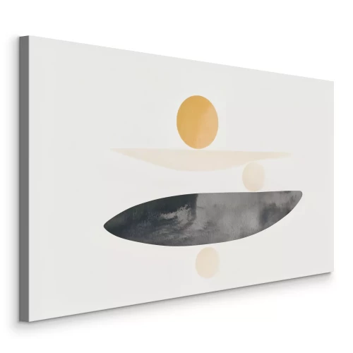 Canvas Minimalistische vormen creëren het landschap