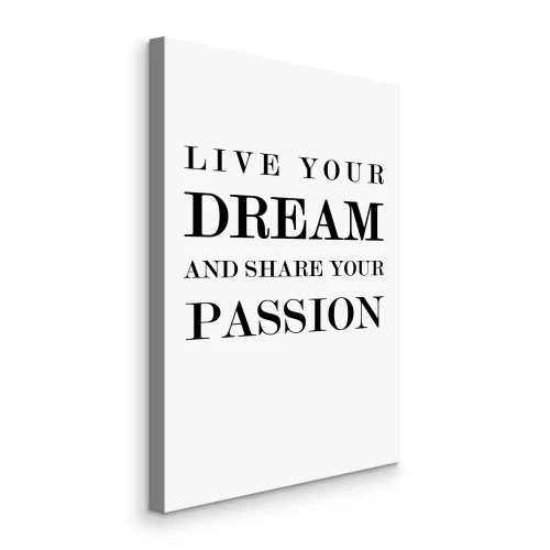 Canvas Zwarte inscriptie over het bereiken van doelen