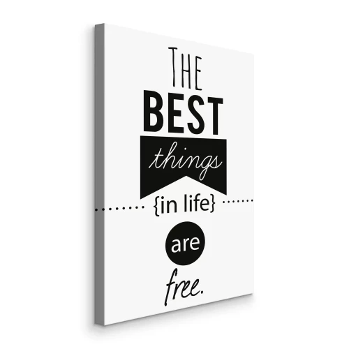 Canvas Motiverende inscriptie over waarden