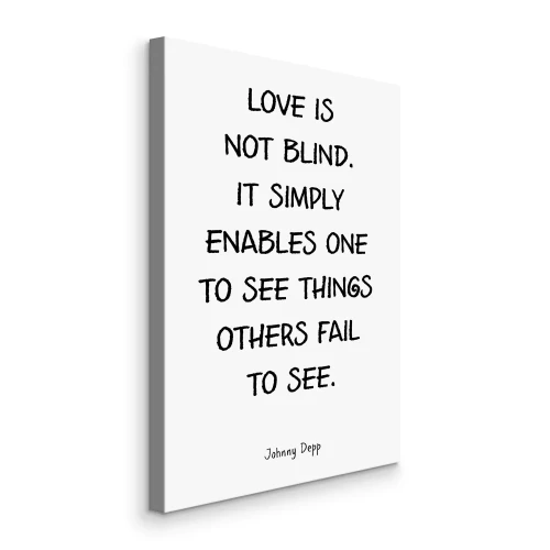 Canvas Een inscriptie geïnspireerd door een citaat over gevoel