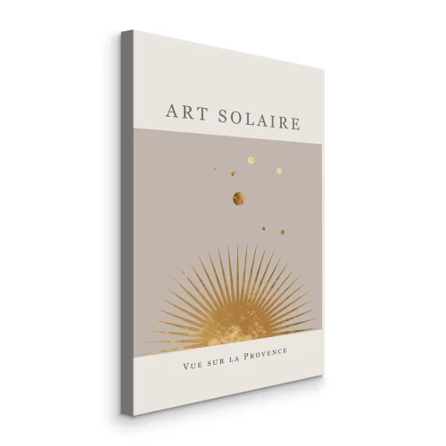 Canvas Artistieke zon met signatuur