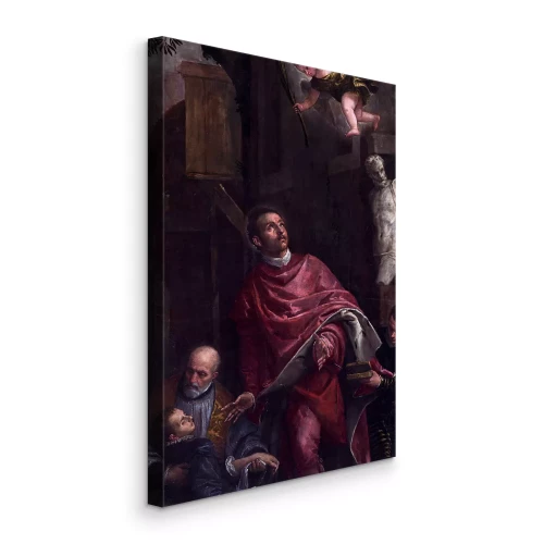 Canvas Reproductie van Paolo Veronese's De bekering van St. Pantaleon