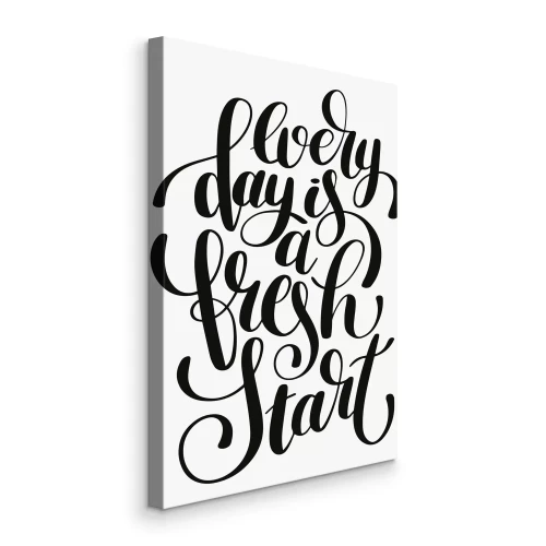 Canvas Een citaat over een nieuw begin elke dag