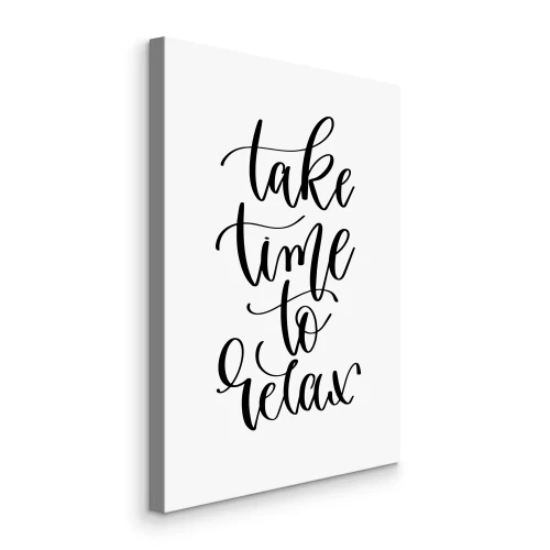 Canvas Een decoratief opschrift dat aanzet tot ontspanning