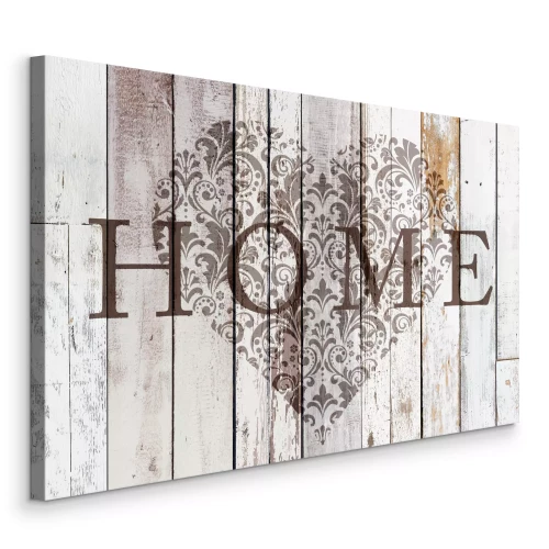 Canvas Decoratief HOME-bord in rustieke stijl