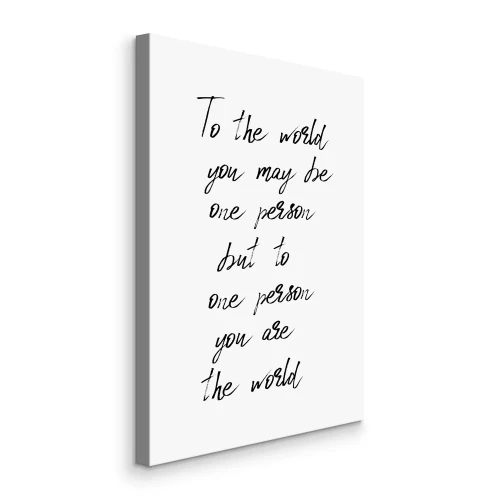 Canvas Zwart-wit handgeschreven citaat