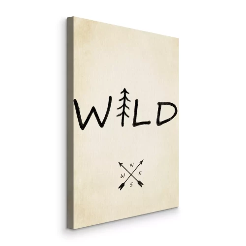 Canvas Wilde boom typografie