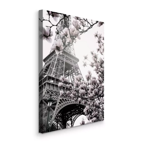 Canvas Magnolia takken voor de Eiffeltoren