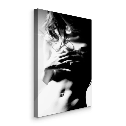 Canvas Het spel van licht op het silhouet van een vrouw