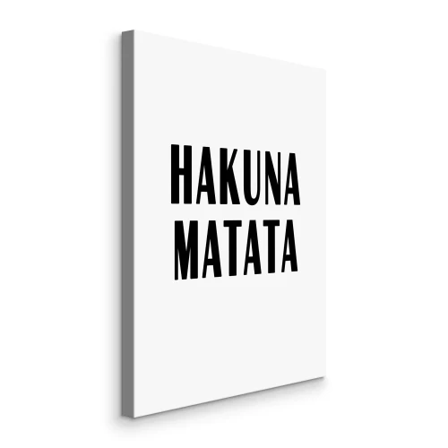 Canvas Hakuna Matata op een witte achtergrond