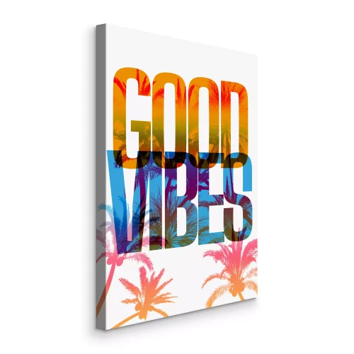 Canvas Positieve energie in zomertypografie