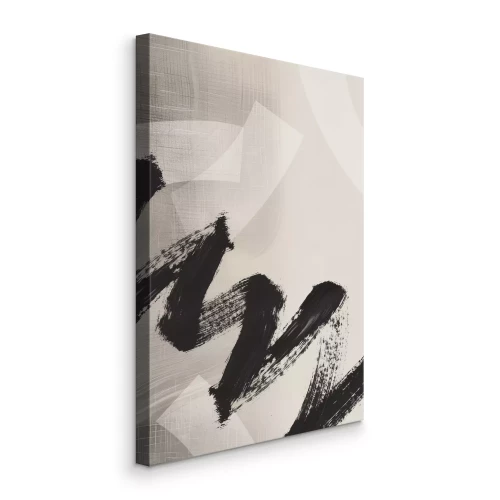 Canvas Monochromatische penseelstreken