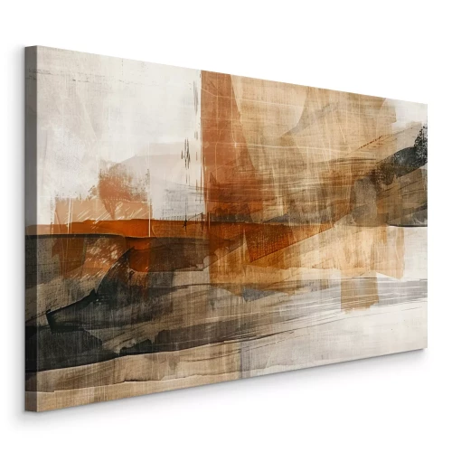 Canvas Abstractie in aardse kleuren