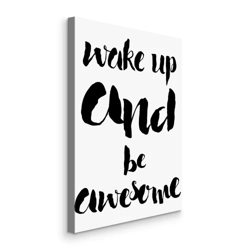 Canvas Positieve boodschap op een witte achtergrond