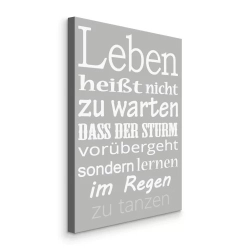 Canvas Vrolijke typografie op een grijze achtergrond