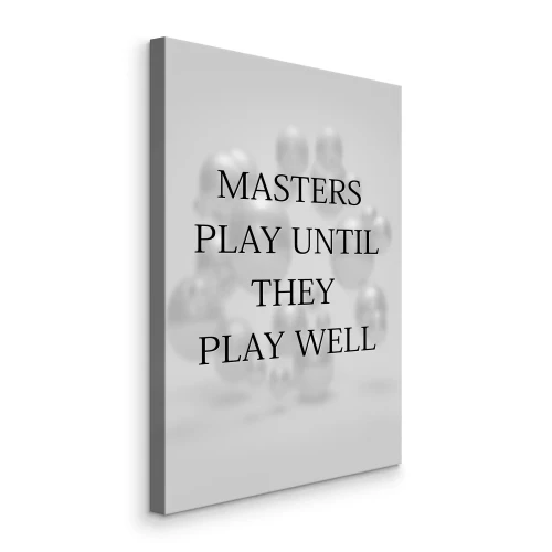 Canvas Perfectie citaat over grijze vormen