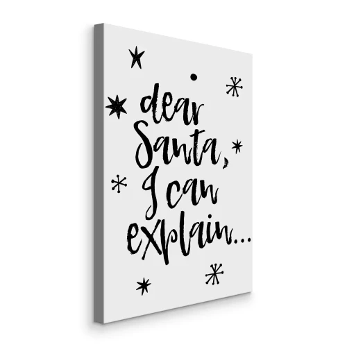 Canvas Kerstcitaat tussen de sterren