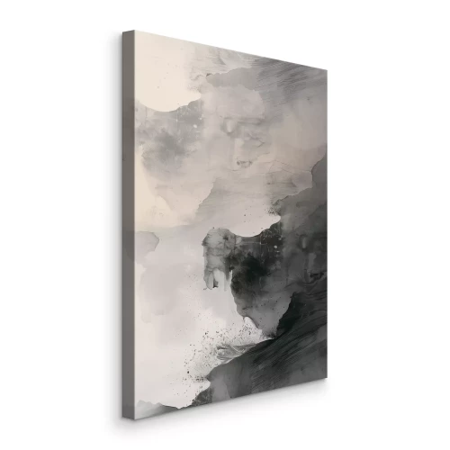 Canvas Zwart-witte schilderachtige expressie