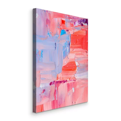 Canvas Schilderachtige expressie in tinten roze