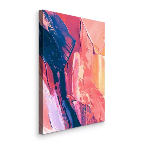 Canvas Roze abstract schilderij met imitatietextuur