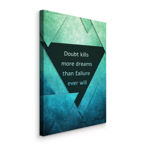 Canvas Motiverende inscriptie tussen vormen