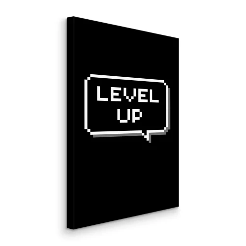 Canvas Typografie over ontwikkeling op een zwarte achtergrond