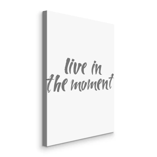 Canvas Grijze inscriptie over het heden