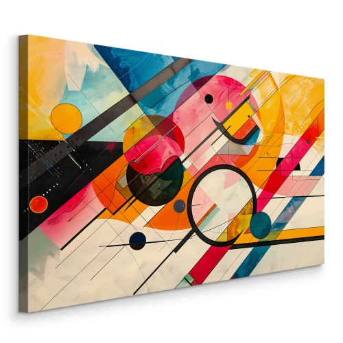 Canvas Geometrische abstractie geïnspireerd door Kandinsky