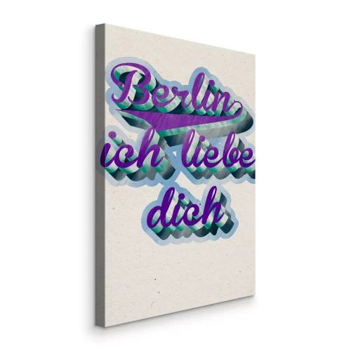 Canvas Typografische muurschildering met een slogan over Berlijn