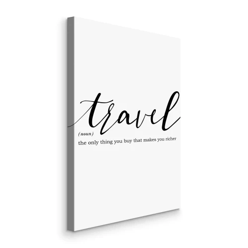 Canvas Minimalistisch reiscitaat