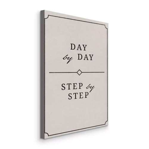 Canvas De eenvoudige elegantie van de letters op een beige achtergrond