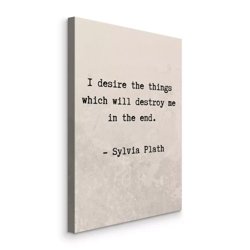 Canvas Een reflectieve inscriptie over verlangens