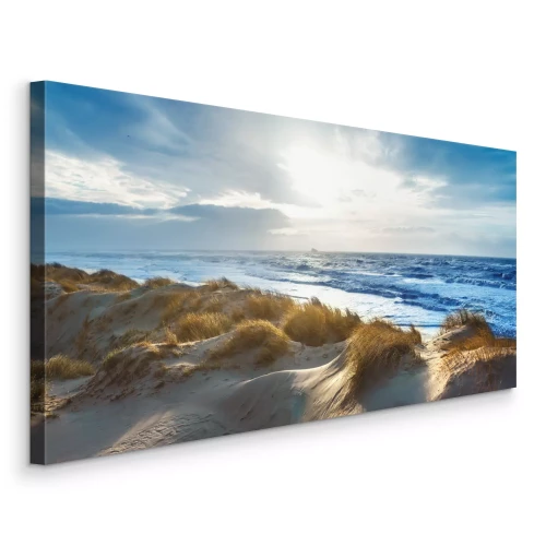 Canvas Duinkust met hoog gras