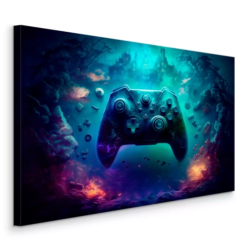 Canvas Gamepad en een donkere fantasiewereld