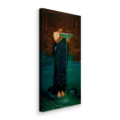 Canvas Een mystieke scène van transformatie en macht in de wereld van mythen