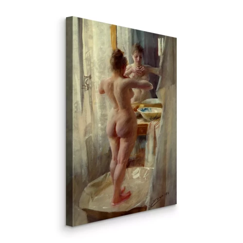 Canvas Een fragiel figuur dat baadt in het daglicht