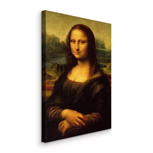 Canvas Een mysterieuze dame met een mysterieuze glimlach