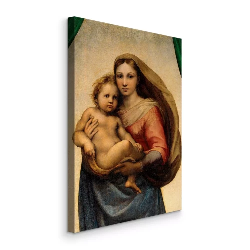 Canvas Goddelijke Beschermer Sixtijnse Madonna