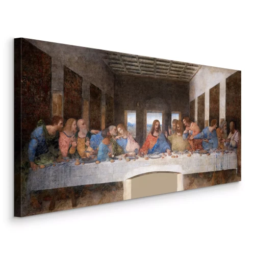 Canvas Renaissancefresco met het Laatste Avondmaal